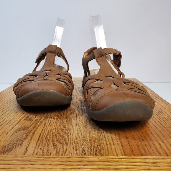 Baretrap Feena Sandal Women Size 7.5M Brown Strappy Adjustable Hook Loop Comfort - Picture 2 of 8